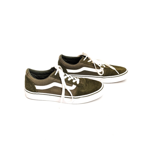 olive green old skool vans